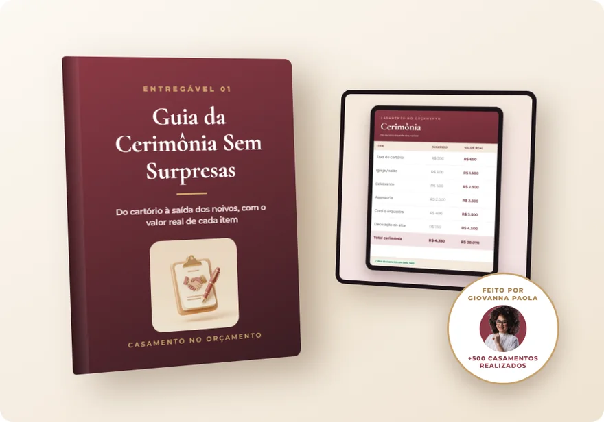 Cerimônia de casamento decorada